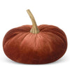 Velvet Stuffed Pumpkin with Gold Stem