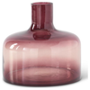 Burgundy Transparent Glass Vases