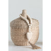 Wood Beads with Heart Icon and Jute Tassel