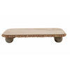Decorative Mango Wood Pedestal with Beaded Edge
