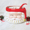 Red Santa Ceramic Punch Bowl & Ladle, 120 oz