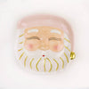 Pink Santa Ceramic Dessert Plate, 7-Inch