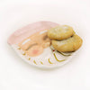 Pink Santa Ceramic Dessert Plate, 7-Inch