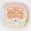 Pink Santa Ceramic Platter, 12-Inch