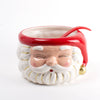 Red Santa Ceramic Punch Bowl & Ladle, 120 oz