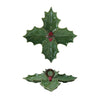 Ceramic Holly Leaf Shaped Dish / 4 sections