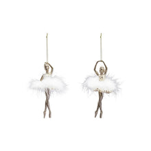  Ballerina Ornament with Feather Skirt