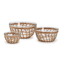  Island Chic Glass Bowls with Hand-Woven Lattice