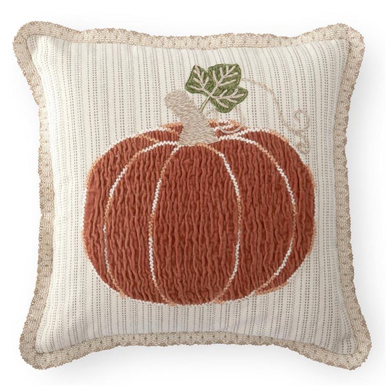 Orange Pumpkin Square Pillow
