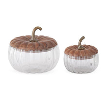  Glass Pumpkin Canisters