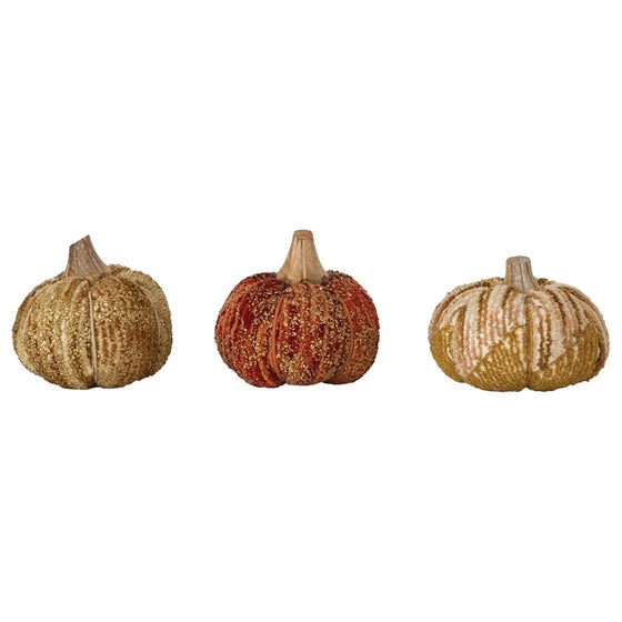 Fabric Chenille & Mango Pumpkin