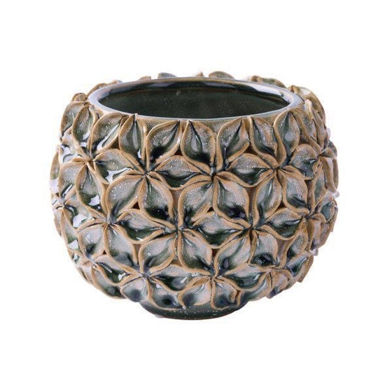 Blue/Beige Flower Pot
