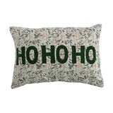  Hand Embroidered Pillow with HOHOHO