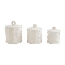  Woven Stoneware Cannisters
