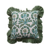 Floral Pattern Ruffle Pillow
