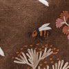 Hand-Embroidered Flowers & Bees Pillow