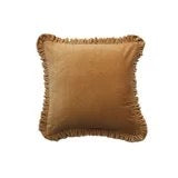  Cotton Velvet Pillow Mustard