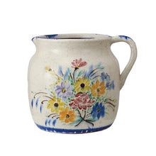  Terra-cotta Pitcher w/ Flowers & Handle