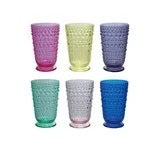 Acrylic Footed Drinking Glass with Raised Dots