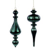 Shiny Finial Glass Ornaments Hunter