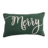 Lumbar Slub Green MERRY pillow