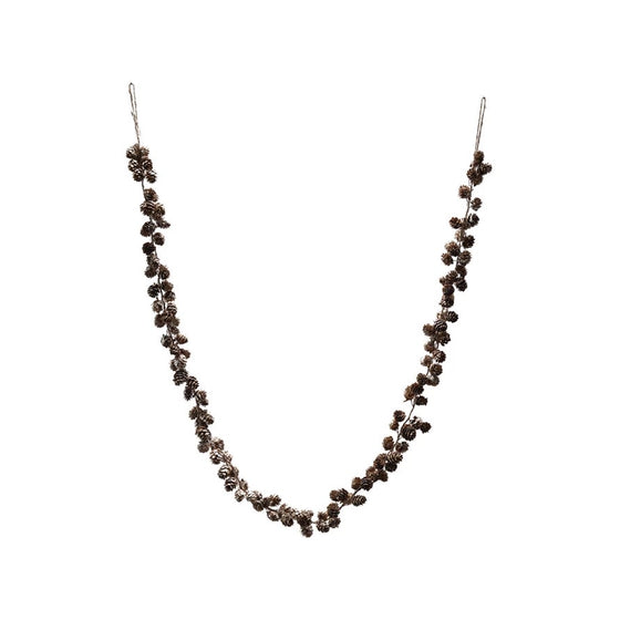Pinecone Garland with Glitter