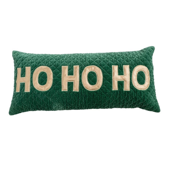 Velvet Quilted HOHOHO Pillow
