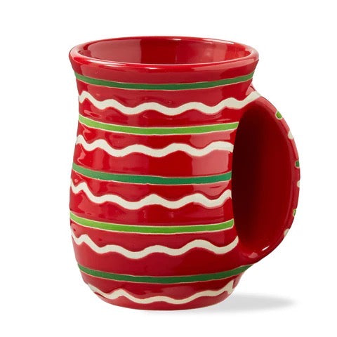 Festive Striped Handwarmer Mug