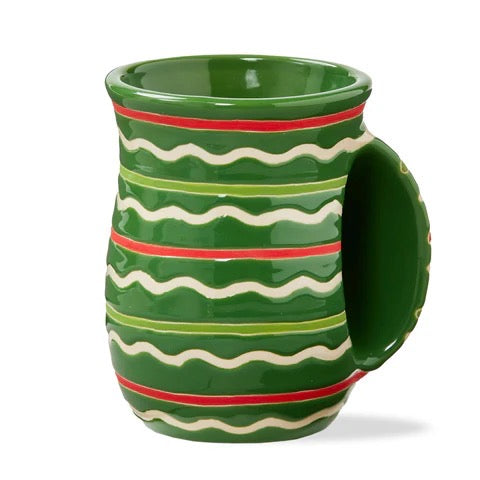 Festive Striped Handwarmer Mug