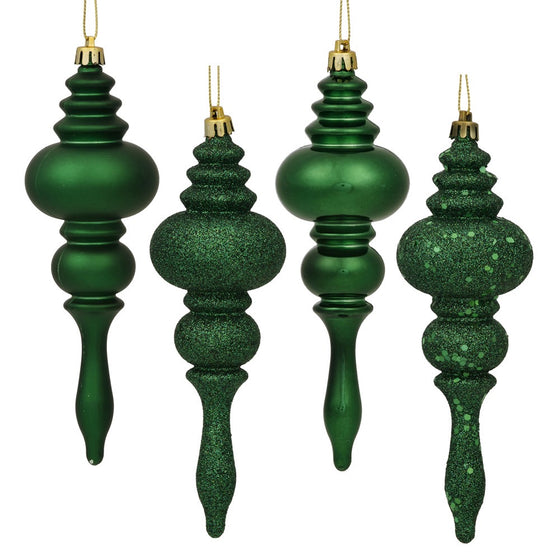 7" Emerald Finial Ornament