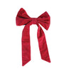 Cotton Velvet Clip on Bow