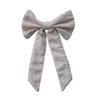 Cotton Velvet Clip on Bow