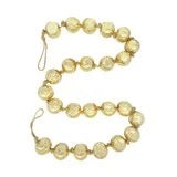 Recycled Glass Ball Ornament Garland on Jute String, Red