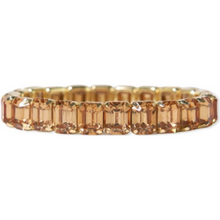  Etta small rectangle stone stretch bracelet gold