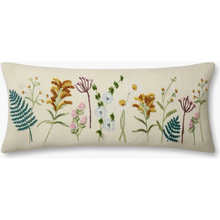  Rifle Paper Wildflowers Embroidered Lumbar Pillow