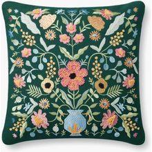  Rifle Paper Gabriella Evergreen Embroidered Pillow