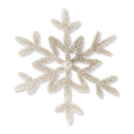 Platinum Glitter Pine Snowflake