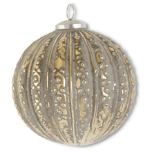  Gold Glass Embossed Ornament