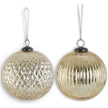  Gold Mercury Round Ornaments