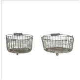 Metal Wire Baskets with Handles