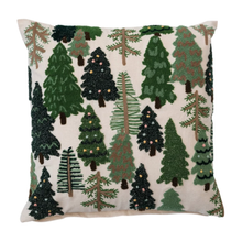  Embroidered Tree Pillow w/ French Knots