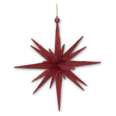 18 point glitter star ornament (6 inch)