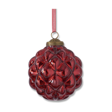  Red Glass Hobnail Ornament