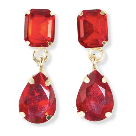 Allysa solid dangle earrings red