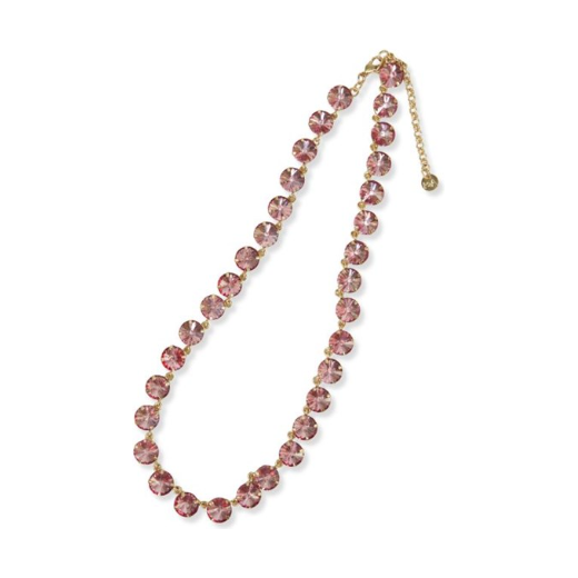 Aurora medium round stone prism necklace blush