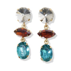 Georgia dangle earrings amber and turquoise