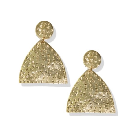 Gretchen Etched Triangle Earrings