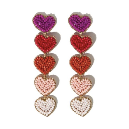 Christina Ombre Heart Dangle Earrings