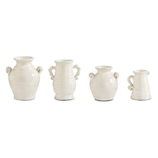 European White Ceramic Vases