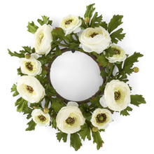  White Ranunculus Candle Ring